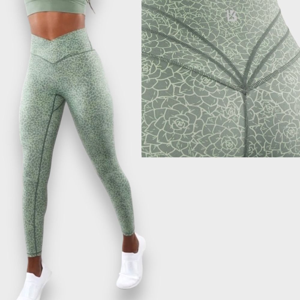 BuffBunny Green Patterned Leggings